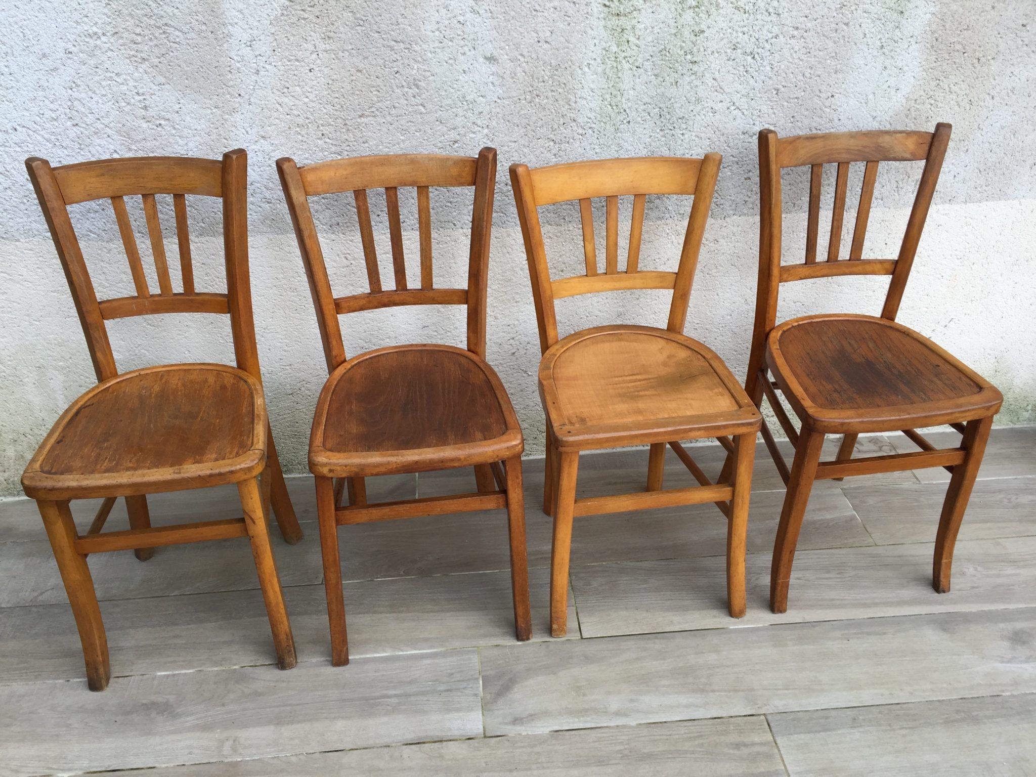 Lot de 4 CHAISES Bistrot Vintage LUTERMA